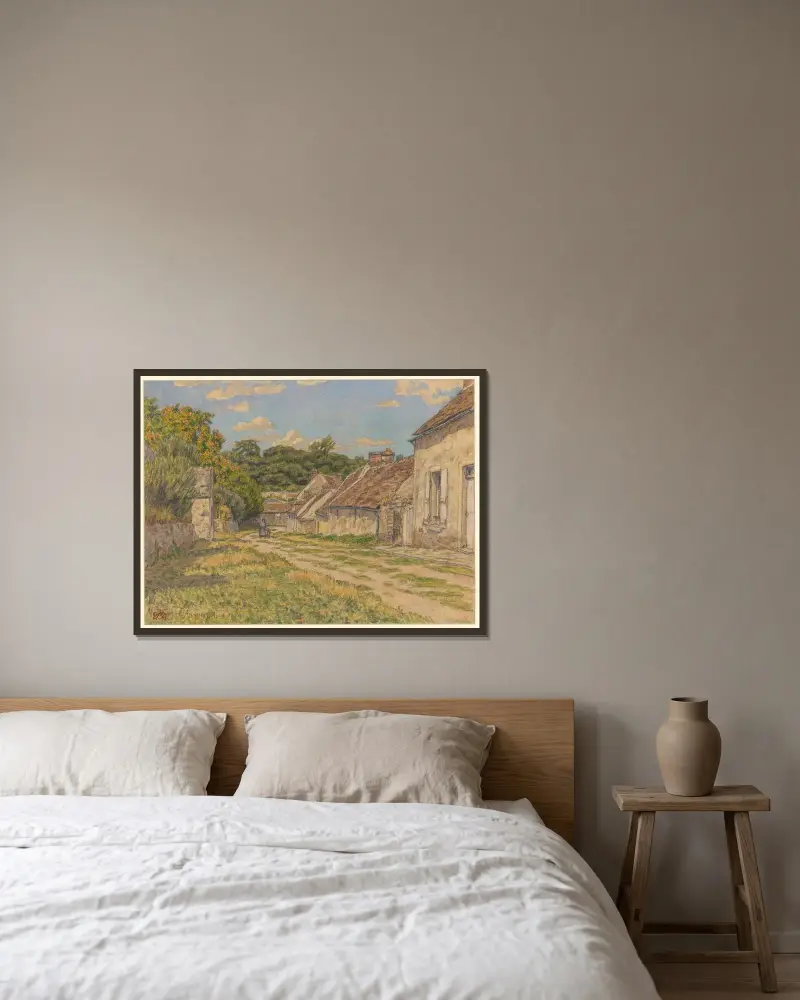Montfort-l’Amaury, 1924 – Nr. 5 von Henri Rivière gerahmt an einer Wand