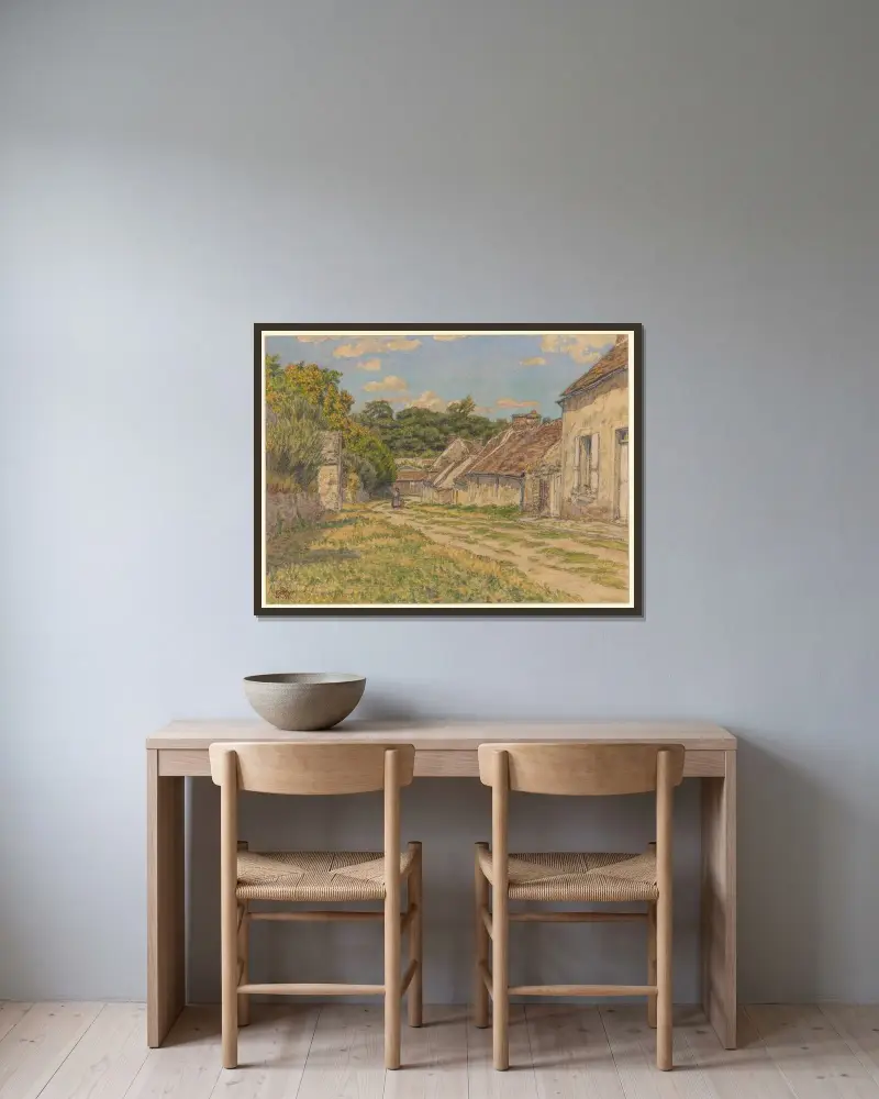 Montfort-l’Amaury, 1924 – Nr. 5 von Henri Rivière gerahmt an einer Wand