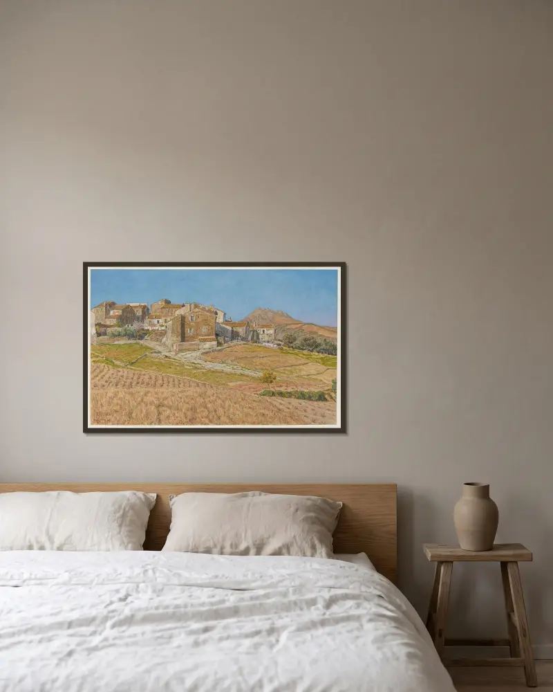 Puig del Mas. Banyuls av Henri Rivière inramad på en vägg