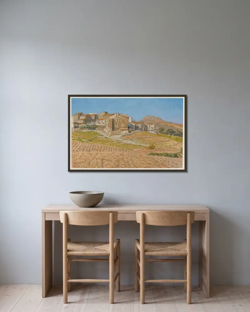 Puig del Mas. Banyuls av Henri Rivière inramad på en vägg