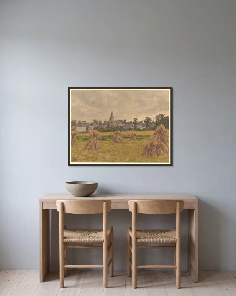Tôtes av Henri Rivière inramad på en vägg