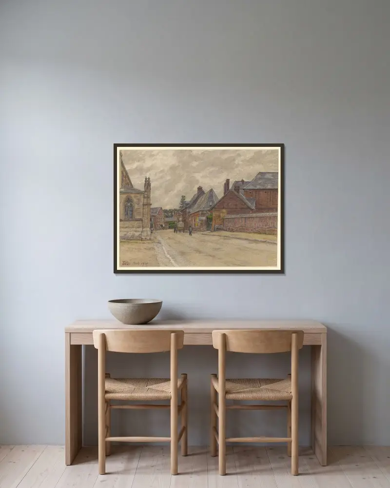 Tôtes av Henri Rivière inramad på en vägg