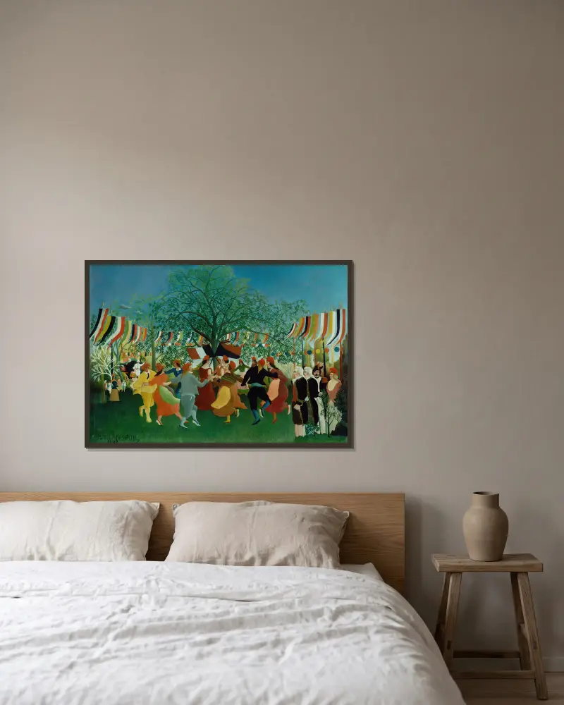 A Centennial of Independence av Henri Rousseau inramad på en vägg