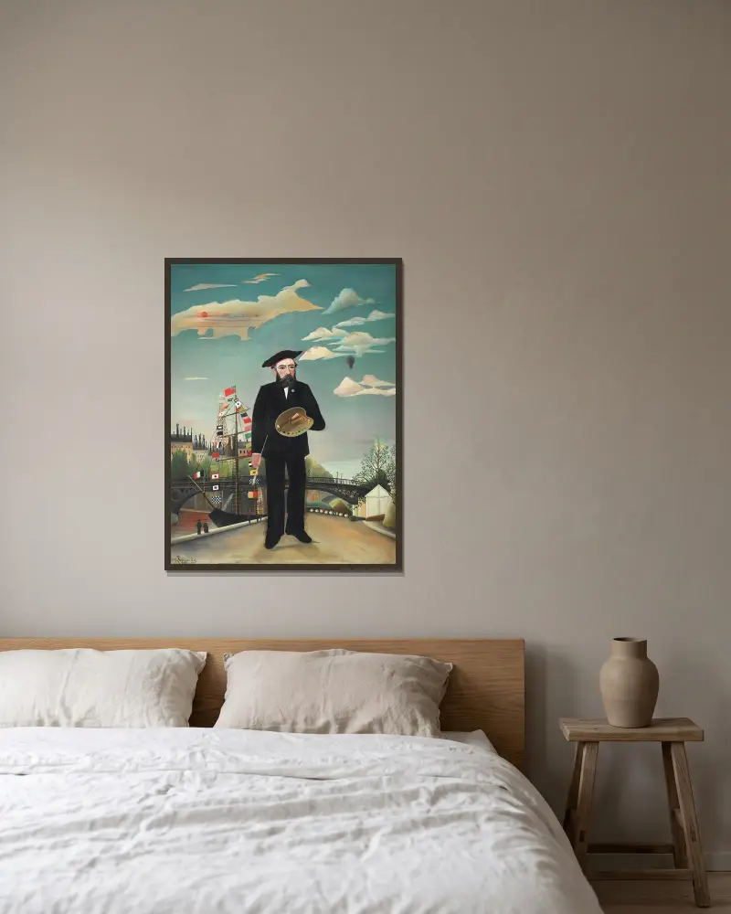 Autoportret – Krajobraz, Henri Rousseau w ramie na ścianie