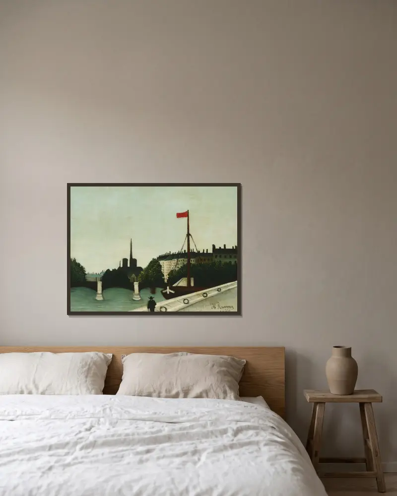 Notre-Dame von Henri Rousseau gerahmt an einer Wand