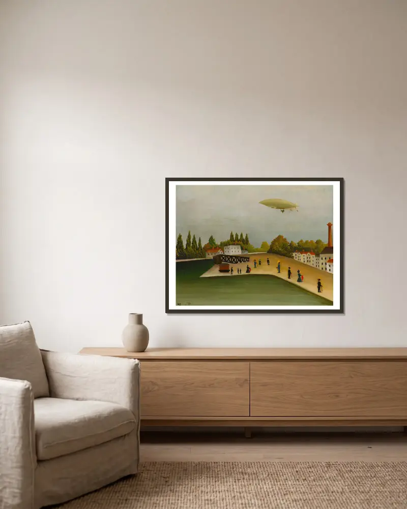 Quai d’Ivry, Henri Rousseau v rámu na stěně