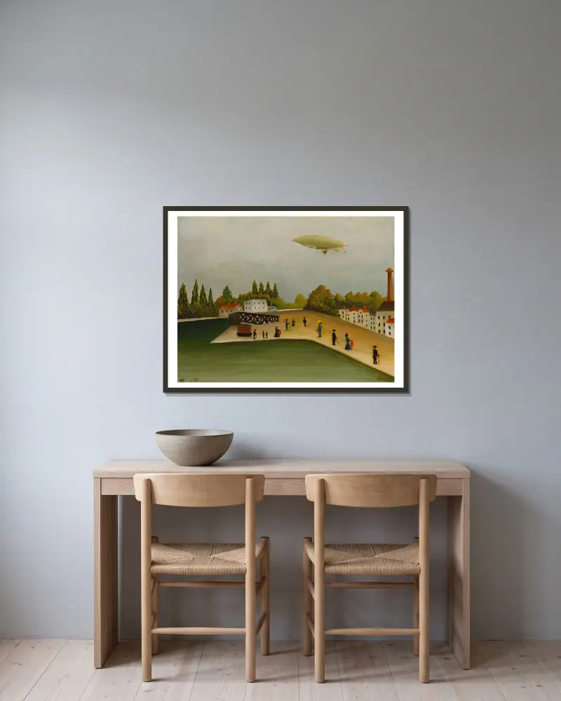 Quai d’Ivry, Henri Rousseau v rámu na stěně