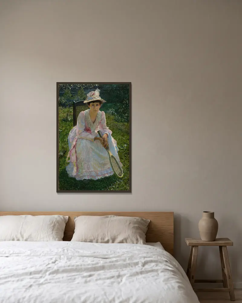 Mary Holland Bacher av Otto Henry Bacher inramad på en vägg