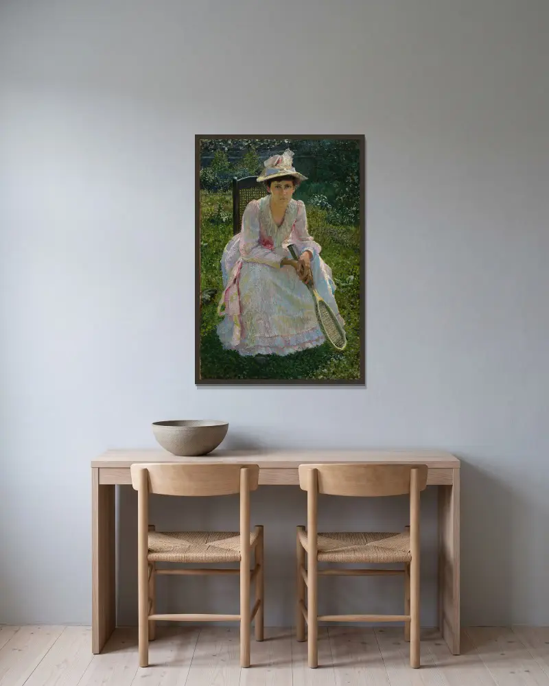 Mary Holland Bacher av Otto Henry Bacher inramad på en vägg