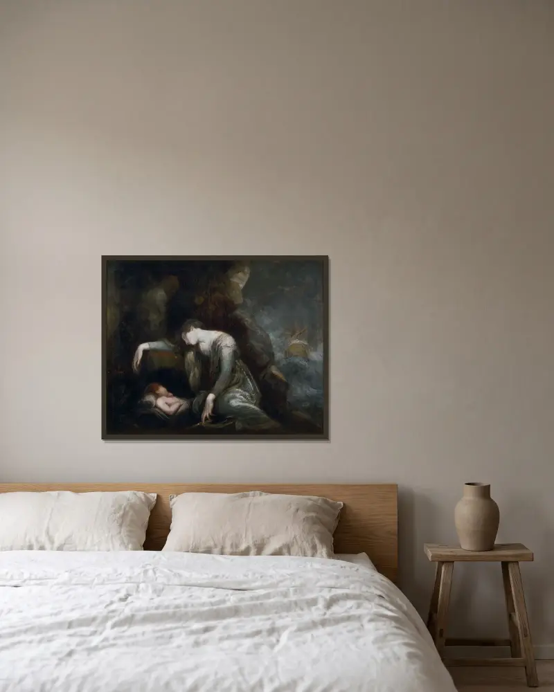 Danaë och Perseus på Seriphos av Henry Fuseli inramad på en vägg