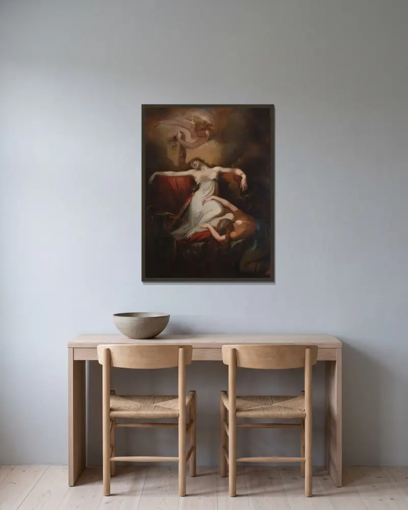 Dido av Henry Fuseli inramad på en vägg