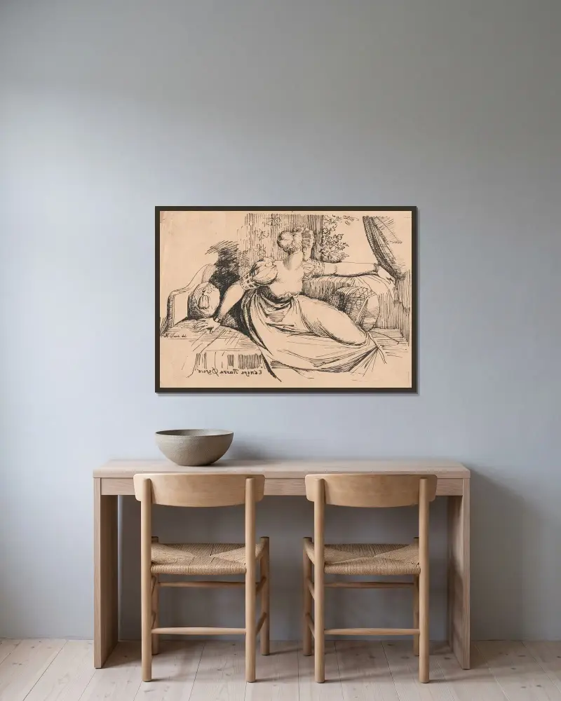 O afton du som bringar allt av Henry Fuseli inramad på en vägg