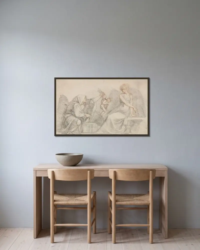 Försäljning av amoriner av Henry Fuseli inramad på en vägg