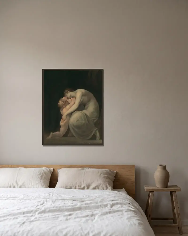 Tekemessa och Eurysakes av Henry Fuseli inramad på en vägg