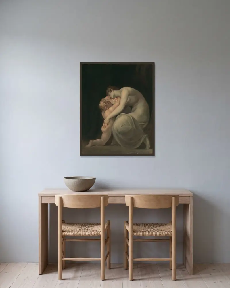 Tekemessa och Eurysakes av Henry Fuseli inramad på en vägg