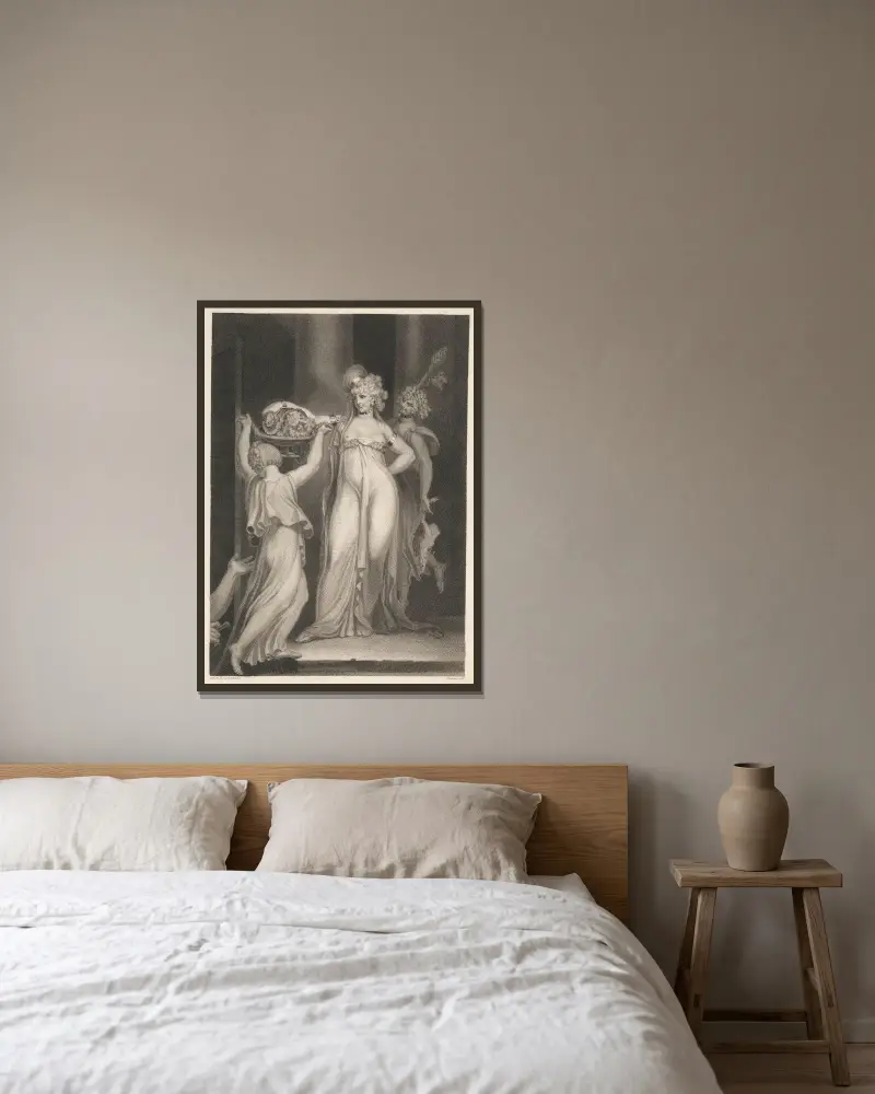 Herodias dotter av Henry Fuseli inramad på en vägg