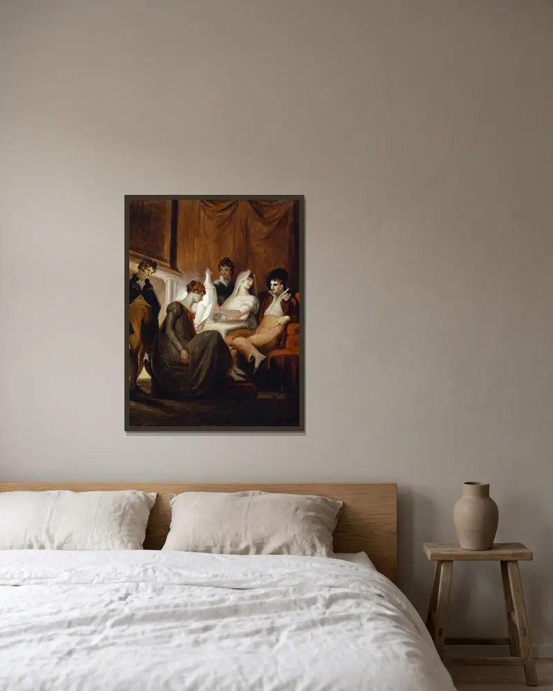 Tidningen på landet av Henry Fuseli inramad på en vägg