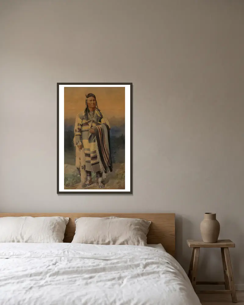 Chief Joseph of the Nez Perce, 1880 – nr 1 av William Henry Holmes inramad på en vägg