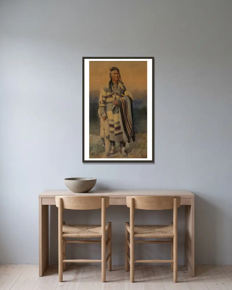 Chief Joseph of the Nez Perce, 1880 – nr 1 av William Henry Holmes inramad på en vägg