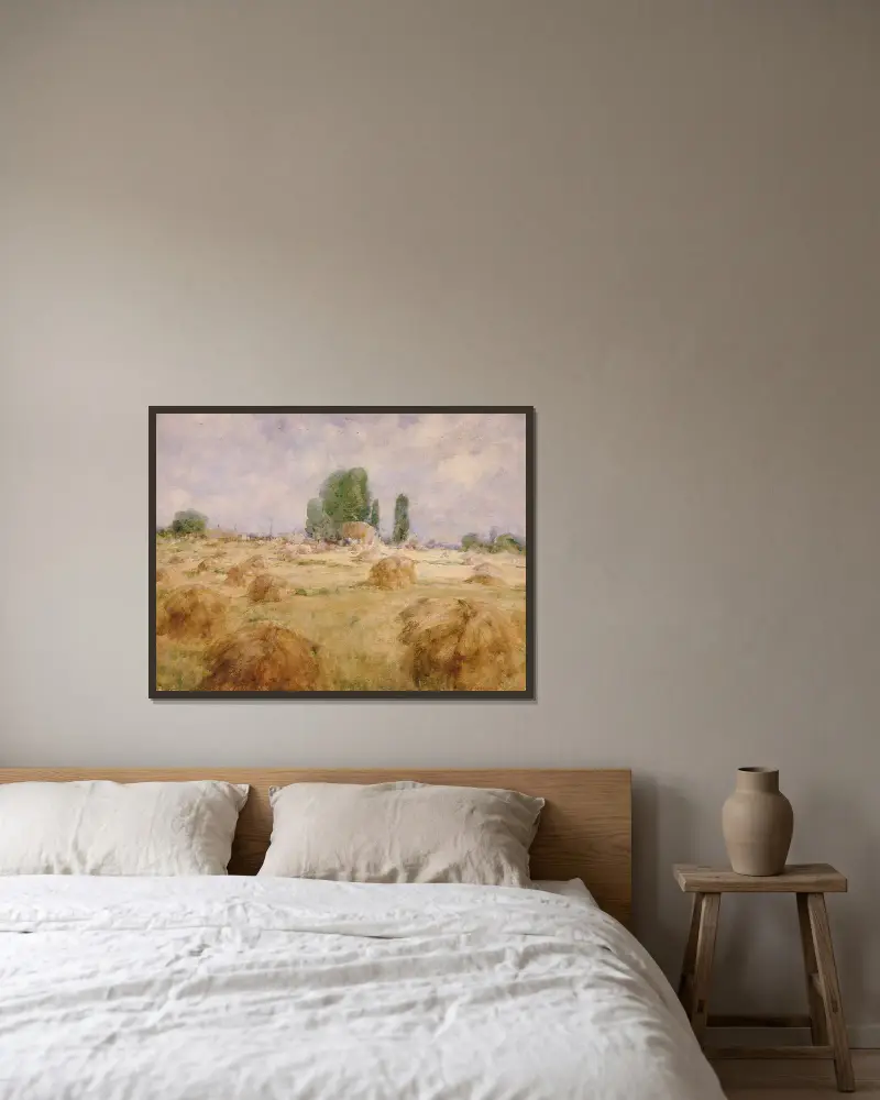 Field Of Wheat Shock av William Henry Holmes inramad på en vägg