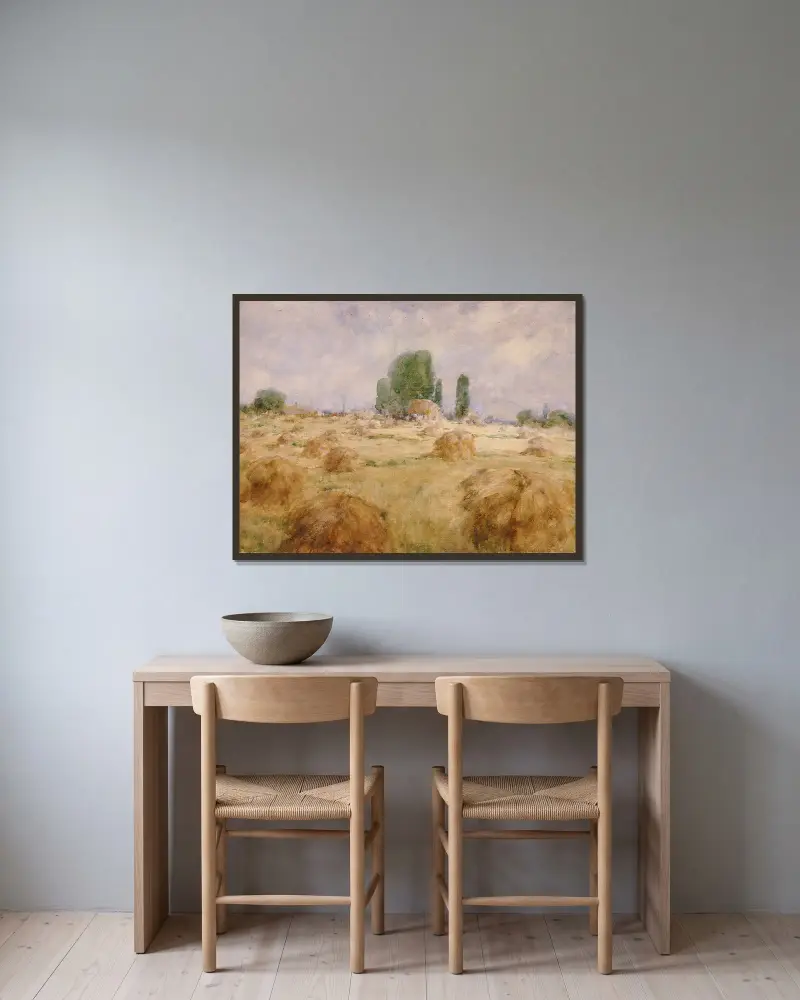 Field Of Wheat Shock av William Henry Holmes inramad på en vägg