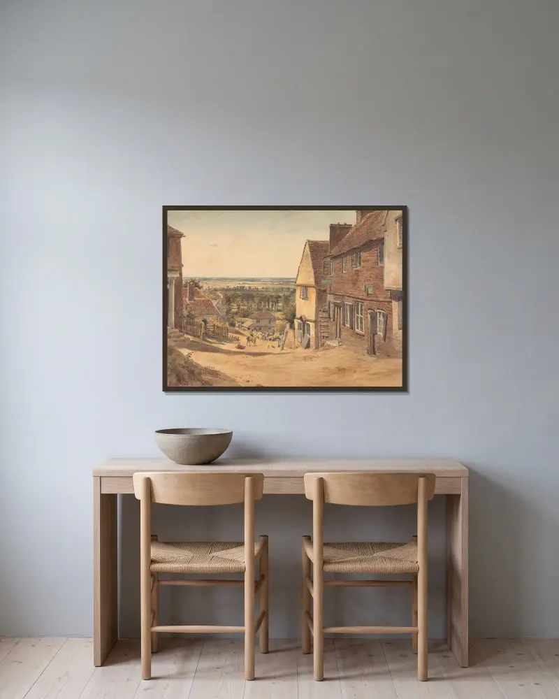 Dagnall Lane, St. Albans av William Henry Hunt inramad på en vägg