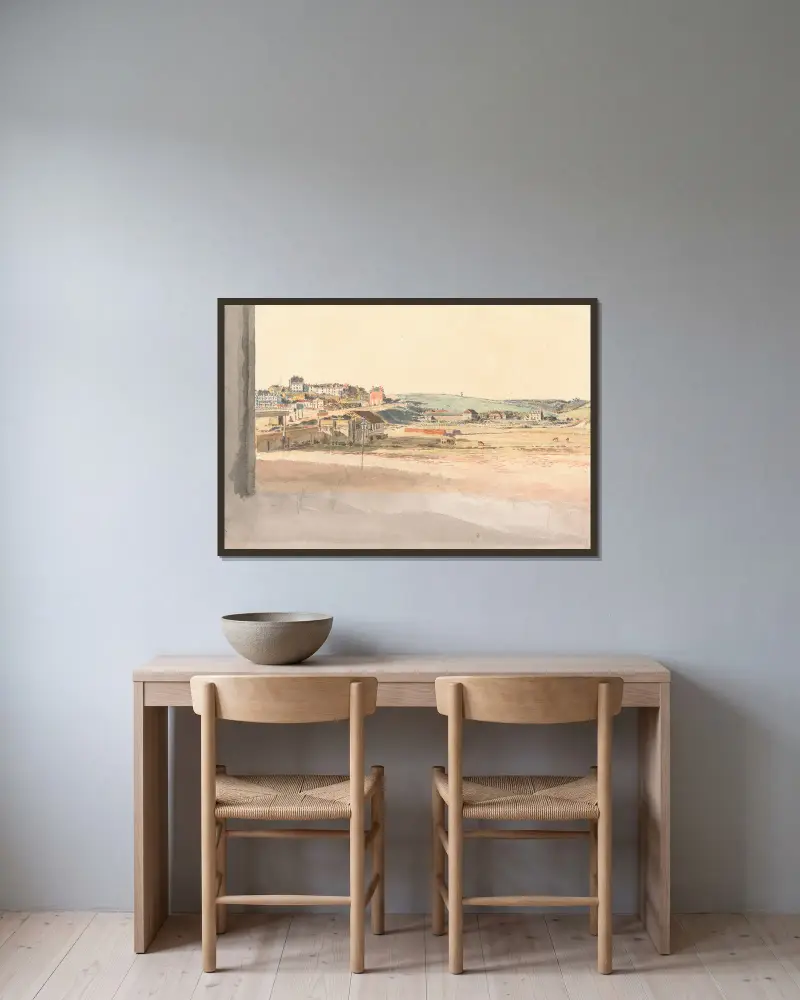 Vlajkový stožár, Margate, William Henry Hunt v rámu na stěně