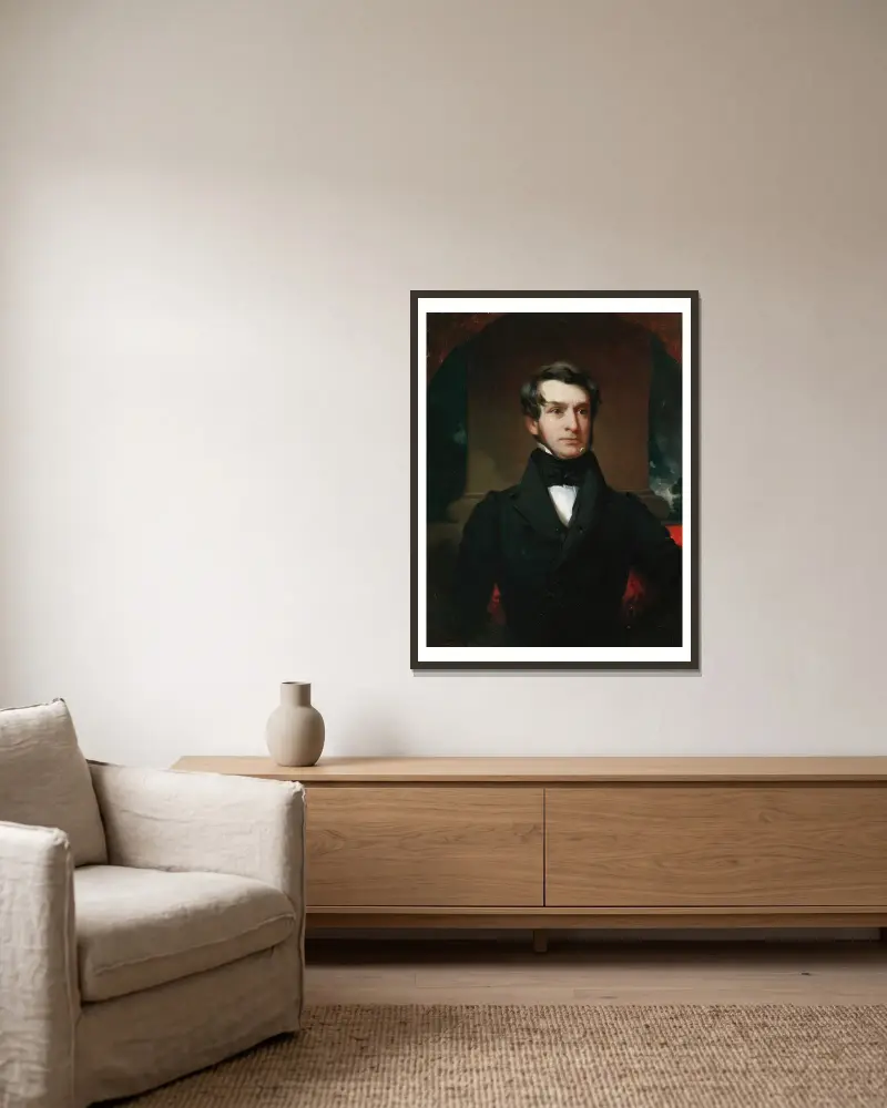 A Gentleman of the Wilkes Family av Henry Inman inramad på en vägg