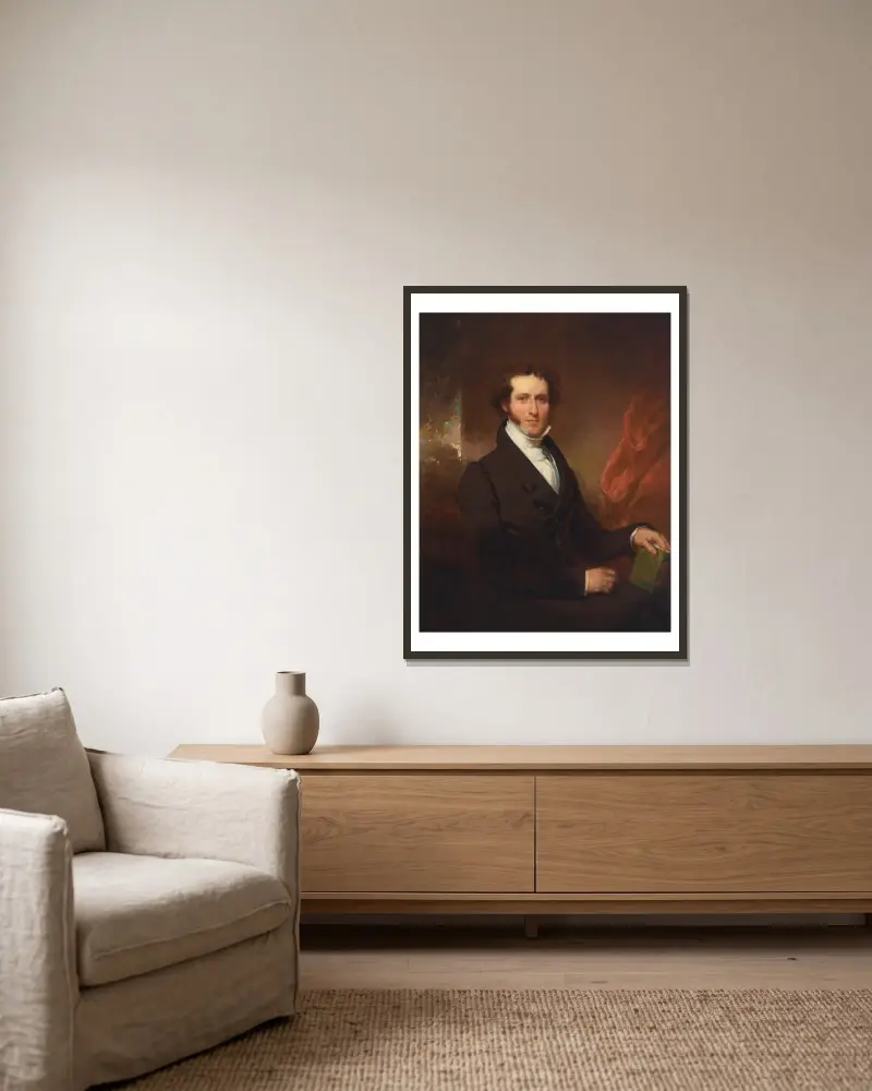 Eleazer Parmly von Henry Inman gerahmt an einer Wand