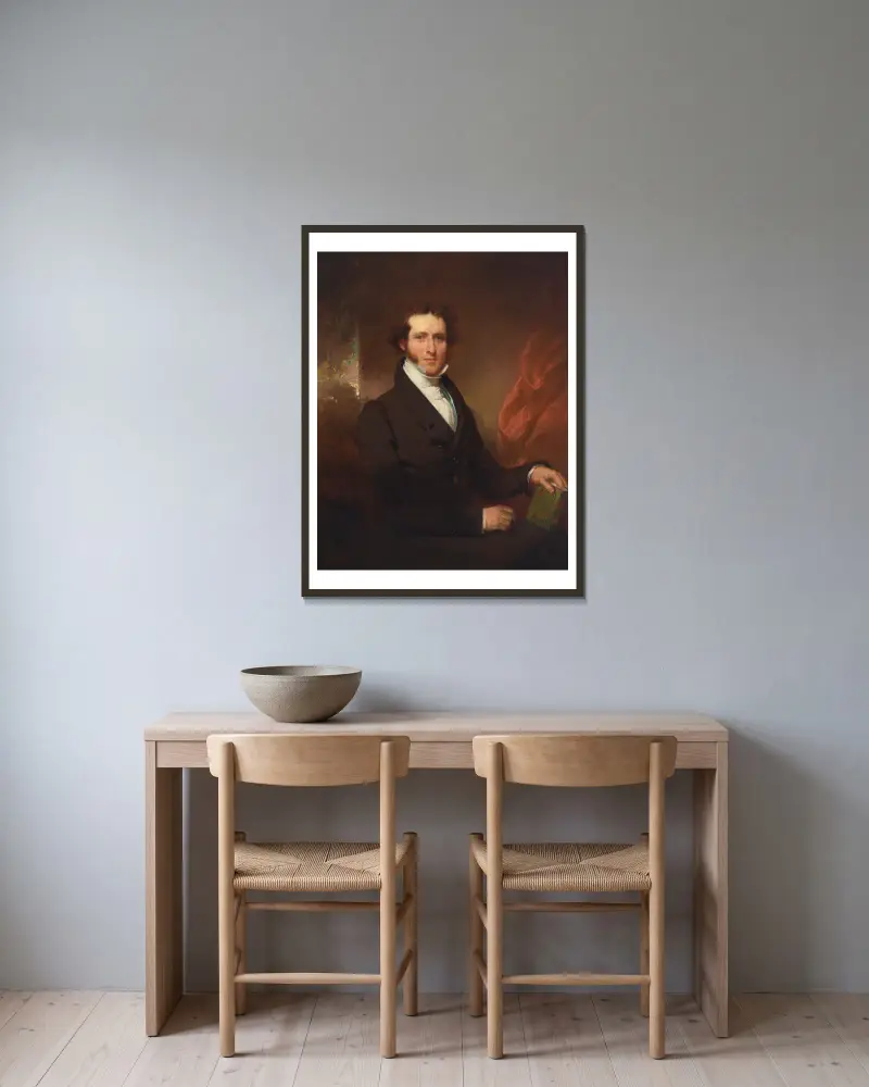 Eleazer Parmly von Henry Inman gerahmt an einer Wand