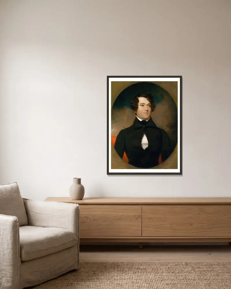 Henry G. Stebbins von Henry Inman gerahmt an einer Wand