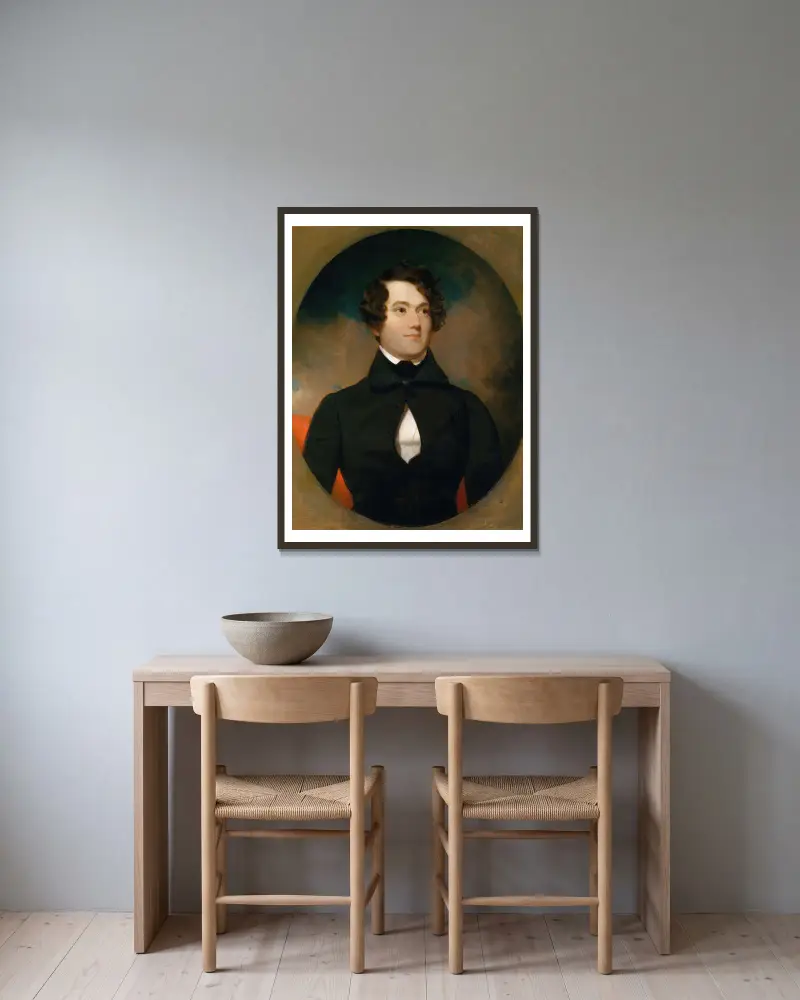 Henry G. Stebbins von Henry Inman gerahmt an einer Wand