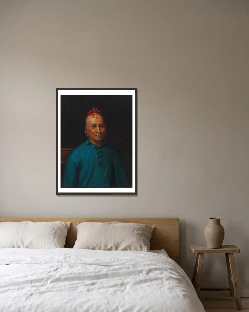 Kish-Kallo-Wa (Familie, Algonkin-Stamm der Shawnee) von Henry Inman gerahmt an einer Wand