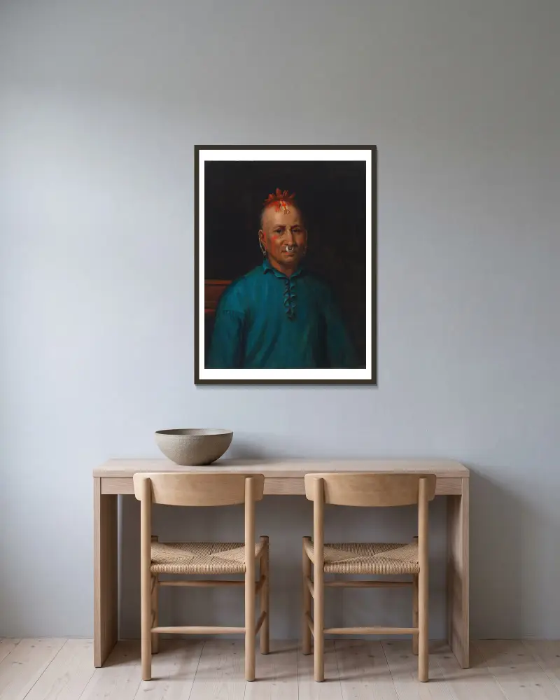 Kish-Kallo-Wa (Familie, Algonkin-Stamm der Shawnee) von Henry Inman gerahmt an einer Wand