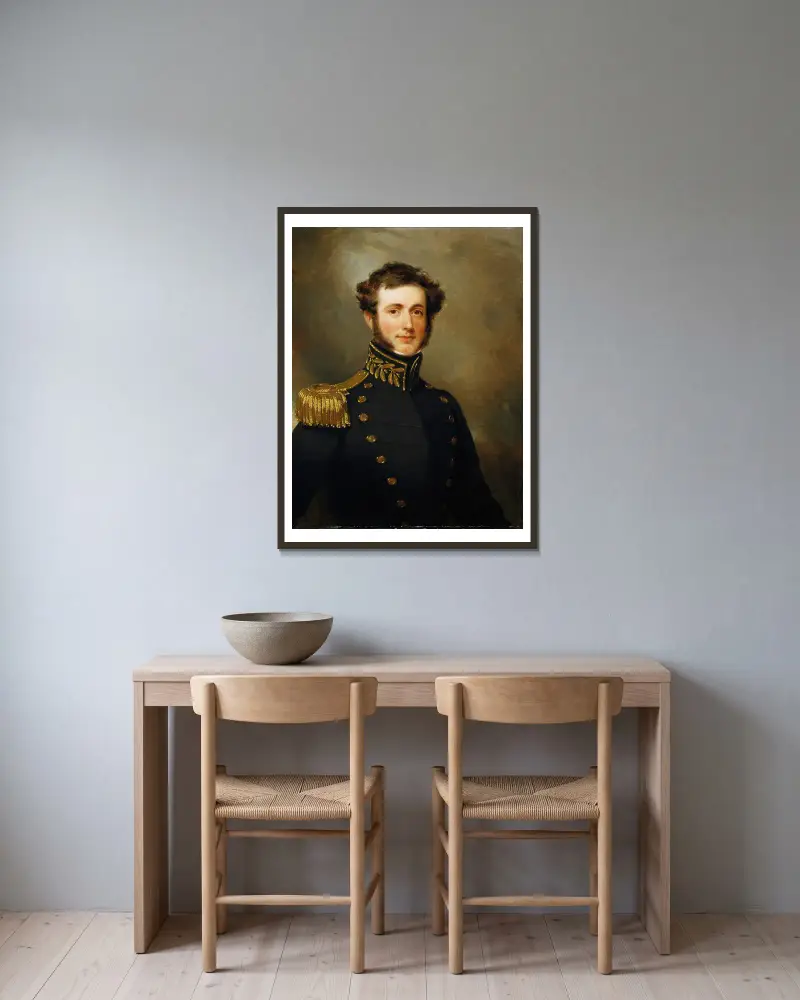 Lieutenant Philip Augustus Stockton av Henry Inman inramad på en vägg