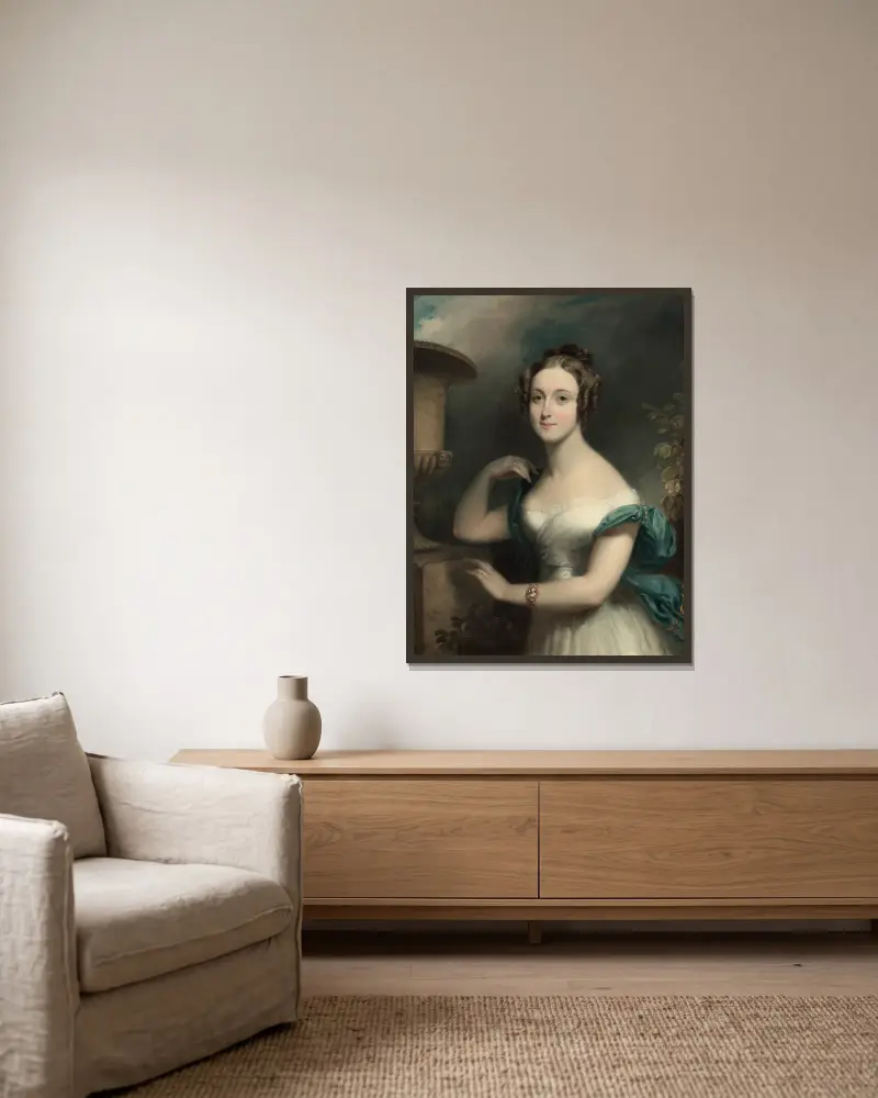 Mary Ward Betts von Henry Inman gerahmt an einer Wand