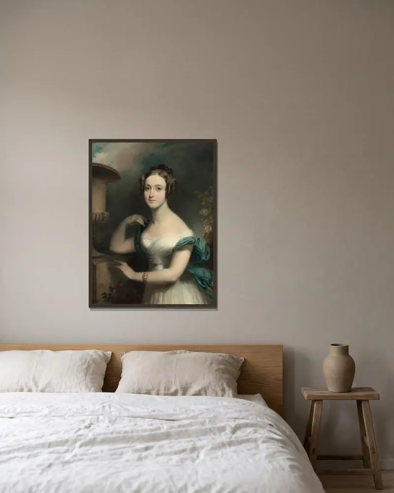 Mary Ward Betts von Henry Inman gerahmt an einer Wand