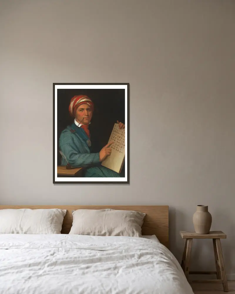 Sequoyah, Henry Inman v rámu na stěně