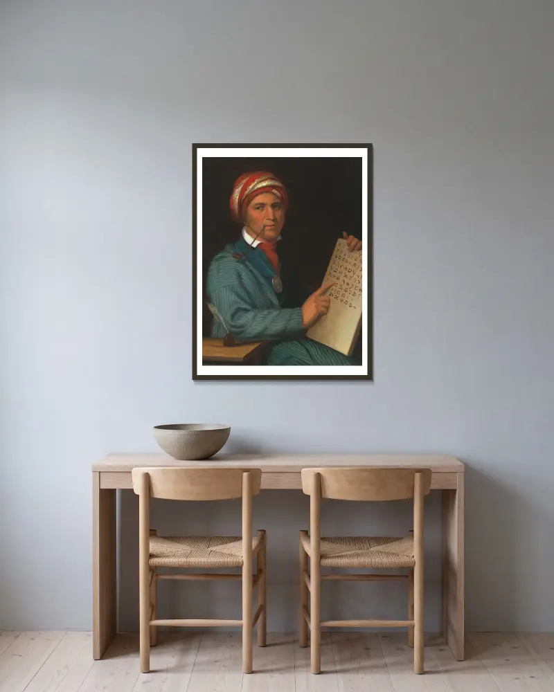 Sequoyah, Henry Inman v rámu na stěně