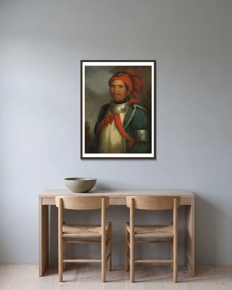 Tenskwatawa von Henry Inman gerahmt an einer Wand
