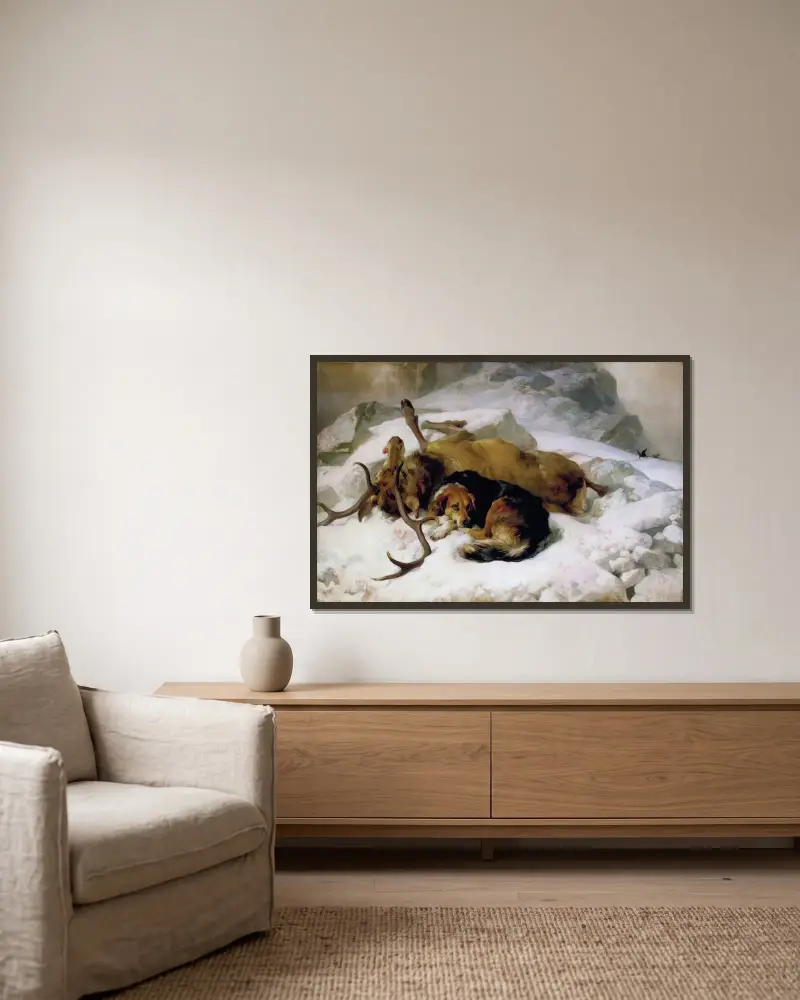 Chevy av Sir Edwin Henry Landseer inramad på en vägg