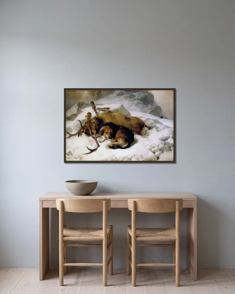 Chevy av Sir Edwin Henry Landseer inramad på en vägg