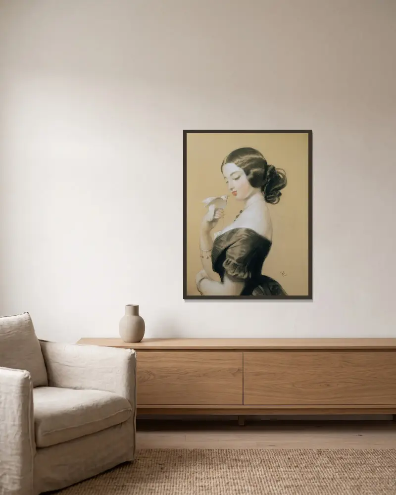 Miss Ellen Power von Sir Edwin Henry Landseer gerahmt an einer Wand