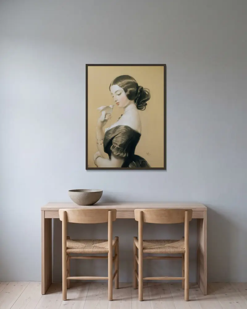 Miss Ellen Power von Sir Edwin Henry Landseer gerahmt an einer Wand