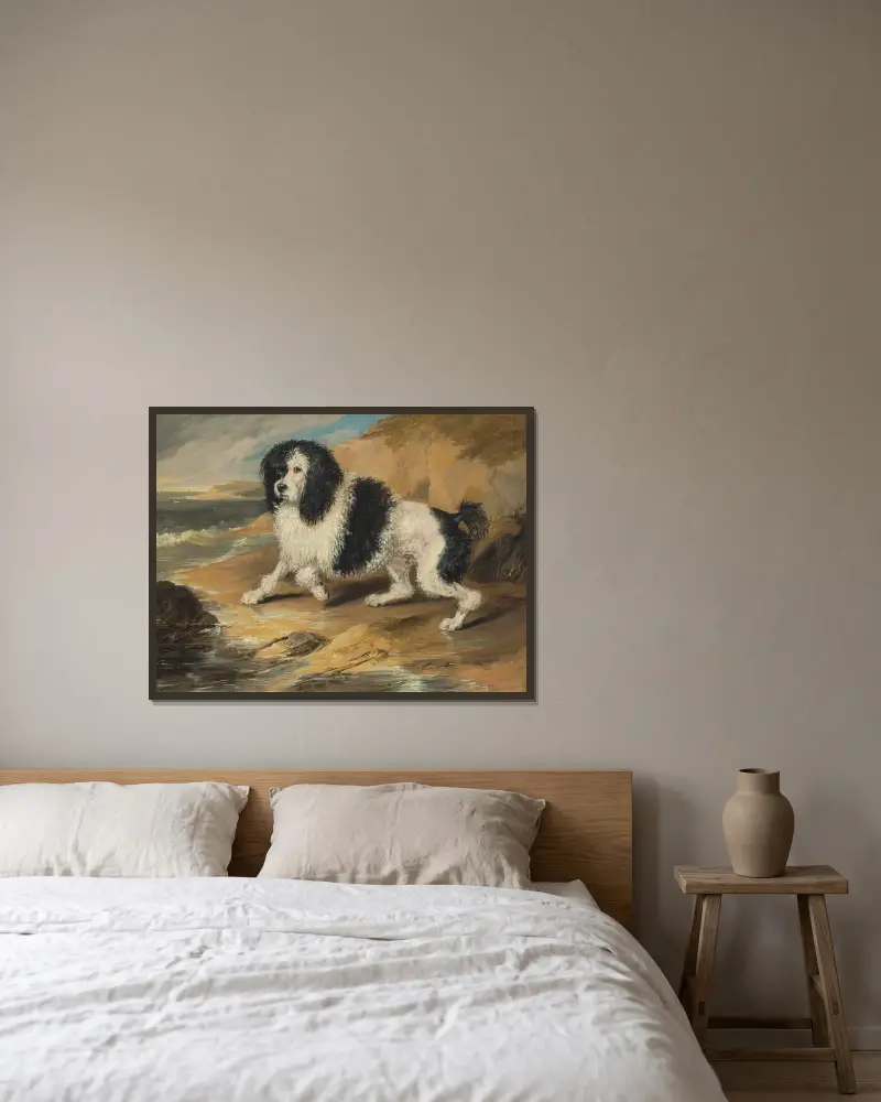 Tapageur, the Poodle belonging to the Honorable Frederick Byng av Sir Edwin Henry Landseer inramad på en vägg