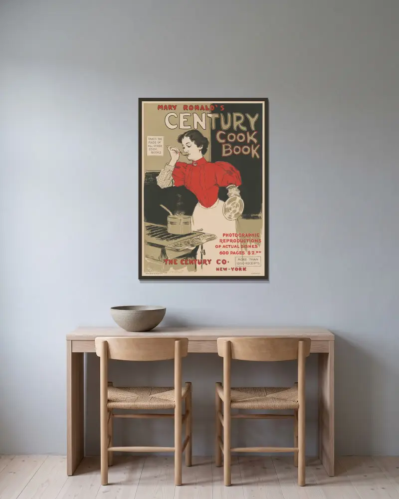 Mary Ronald's Century Cookbook, Edward Henry Potthast w ramie na ścianie