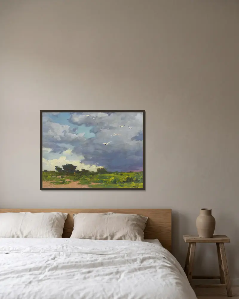 Náhlý let, Edward Henry Potthast v rámu na stěně