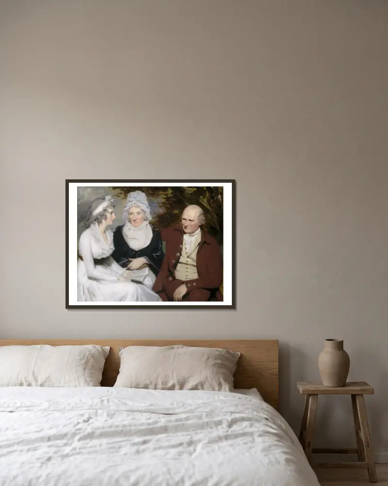 John Johnstone, Betty Johnstone and Miss Wedderburn av Sir Henry Raeburn inramad på en vägg