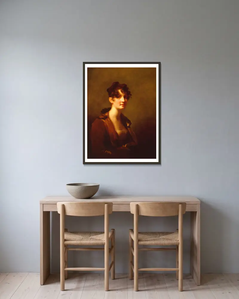 Mrs. Irvine J. Boswell av Sir Henry Raeburn inramad på en vägg