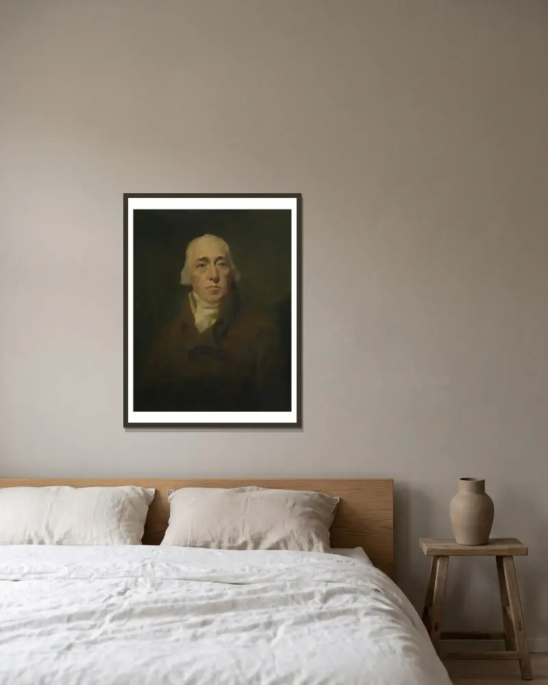 Portrait of Alexander Edgar av Sir Henry Raeburn inramad på en vägg
